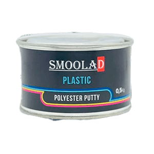 SMOOLAD BLACK Шпатлевка по пластику PLASTIC 0.5 кг с отв.