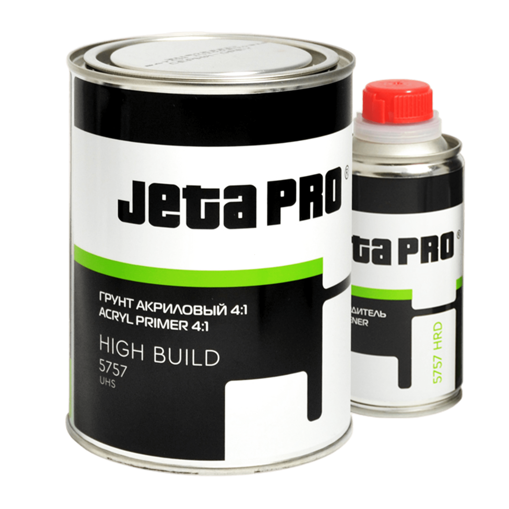 5757 grey Грунт акрил 4:1 JETAPRO HIGH BUILD UHS Серый комплект 0,8л + 0,2л