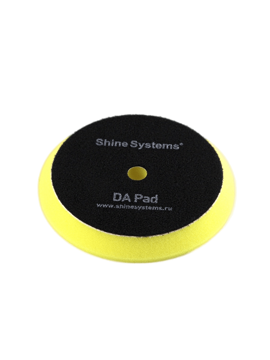 SS554 Shine Systems DA Foam Pad Yellow - полировальный круг антиголограммный желтый, 155 мм