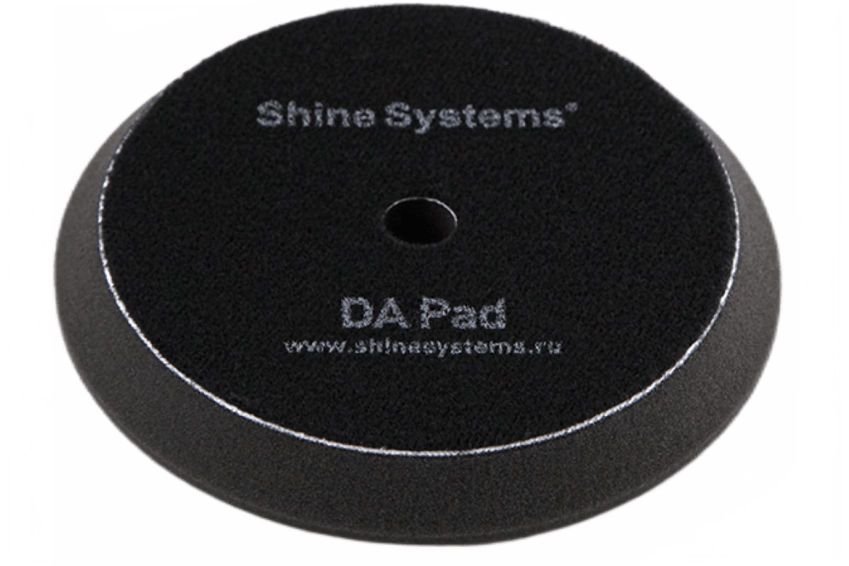 SS553 Shine Systems DA Foam Pad Black - полировальный круг ультрамягкий черный, 155 мм