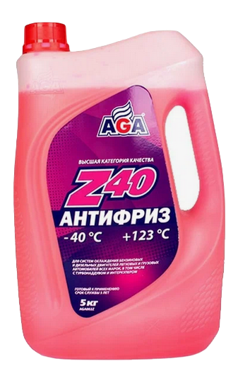 AGA002Z Антифриз, готовый к применению, красный Z40 5л