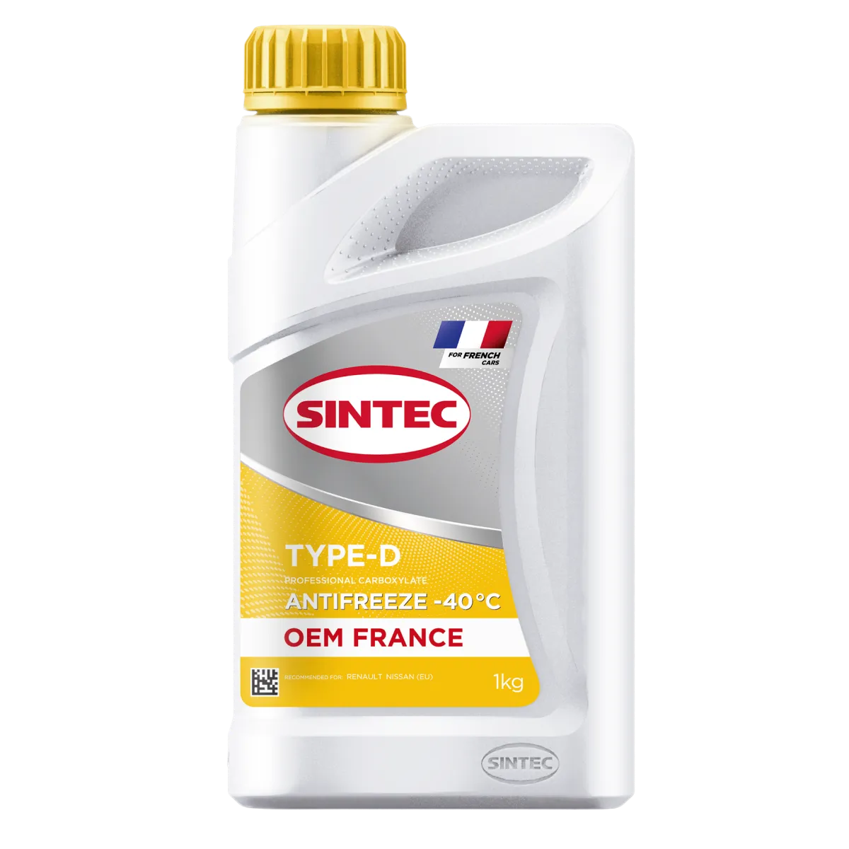 Антифриз Sintec OEM France Type-D yellow -40 1кг (6145013)