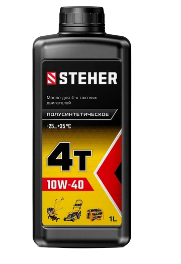 Масло STEHER 4Т-10W40 для 4-тактных двигателей полусинтетическое 1л (76010-1)