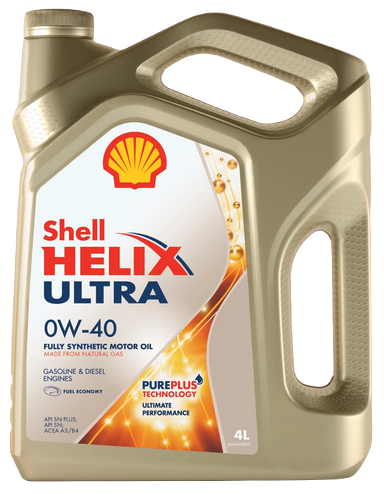 SHELL масло моторное Helix Ultra SAE SN/CF/A3/B4 0W40 синтетическое 4л