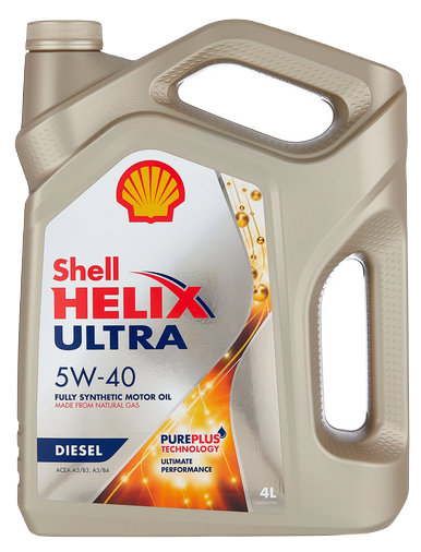 SHELL масло моторное Helix Diesel Ultra CF,A3/B4+OEMs SAE 5W40 синтетическое 4л