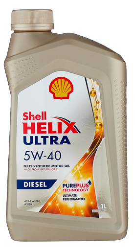 SHELL масло моторное Helix Diesel Ultra CF,A3/B4+OEMs SAE 5W40 синтетическое 1л