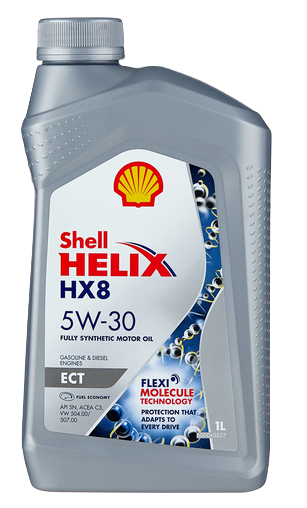 SHELL масло моторное Helix HX8 ECT 5W30 синтетическое 1л API SN ACEA C3 MB229.51 VW504