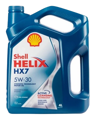 SHELL масло моторное Helix HX7 SN/CF A3/B4 SAE 5w30 MB 229.3 VW502.00/505 полусинтетическое 4л