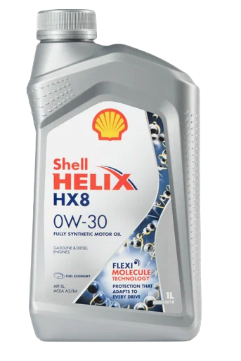 SHELL масло моторное Helix HX8 Synthetic SAE 0W30 синтетическое 1л