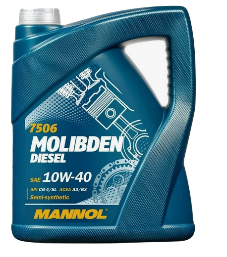 MANNOL 1126 масло моторное MOLIBDEN DIESEL SAE 10W40 CG-4/SJ полусинтетическое 5л