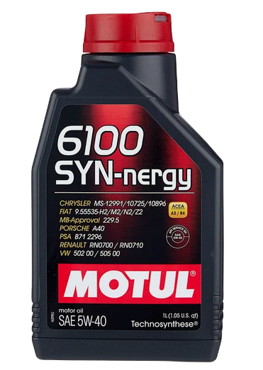 MOTUL 107975 масло моторное 6100 SYN-NERGY 5w40 A3/B4 синтетическое 1л