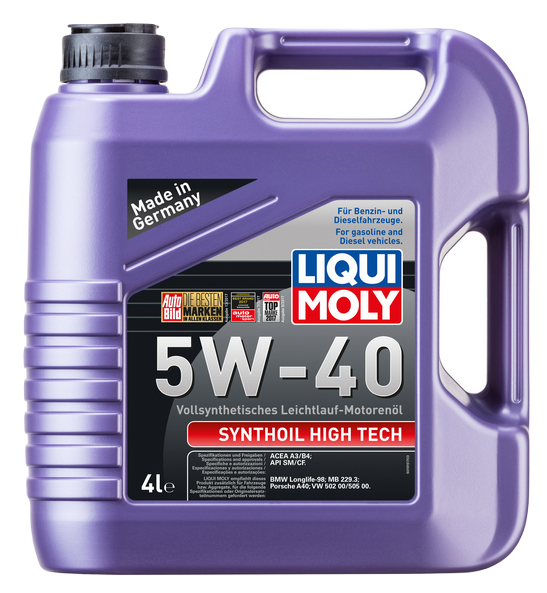 Liqui Moly 1915 масло моторное Synthoil High Tech 5W40 SN A3/B4 синтетическое 4л