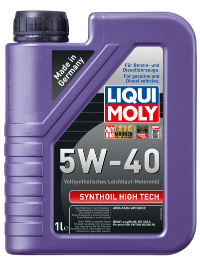 Liqui Moly 1924 масло моторное Synthoil High Tech 5W40 SN A3/B4 синтетическое 1л