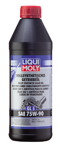 Liqui Moly 1950 масло трансмиссионное Vollsynthetisches Getriebeoil 75W90 GL-5 синтетическое 1л