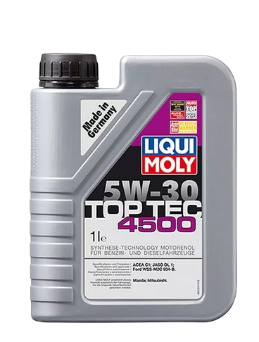 Liqui Moly 3724 масло моторное Top Tec 4500 5w30 HC-синтетическое 1л (специально для Ford и японских дизелей с сажевым фильтром)