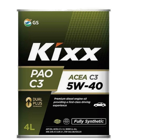 KIXX Масло моторное PAO 5W-40 C3 4л синтетическое