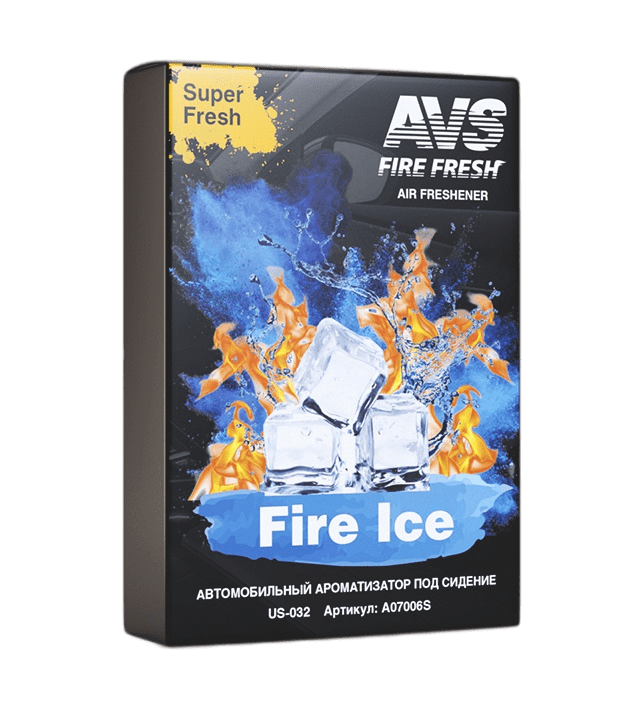 A07503S Ароматизатор AVS US-009 Super Fresh (Огненный лед/Fire Ice) (гелевый)