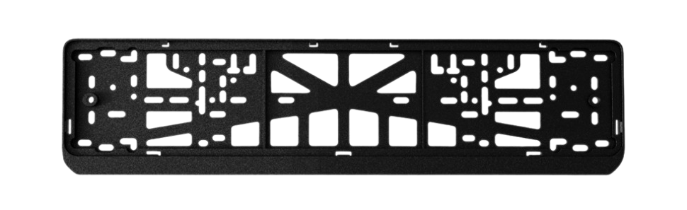 Рамка для номерного знака AB-008 (112/3-STD-ч) BLACK с защелкой без надписи АВТОСТОП (AB-008)