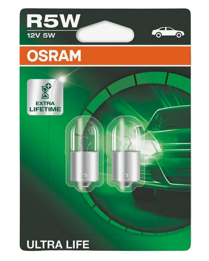 Автолампа 12V R5W (BA15s) ULTRA LIFE (блистер, 2шт) OSRAM (O-5007ULT-2бл)