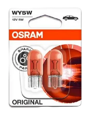 Автолампа 12V WY5W (W2.1*9.5d) YELLOW (блистер, 2шт) OSRAM (O-2827NA-2бл)