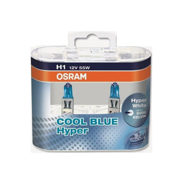 Автолампа 12V Н1 (55) Р14.5s Cool Blue Hyper (2шт.) OSRAM (О-62150 CBH2)