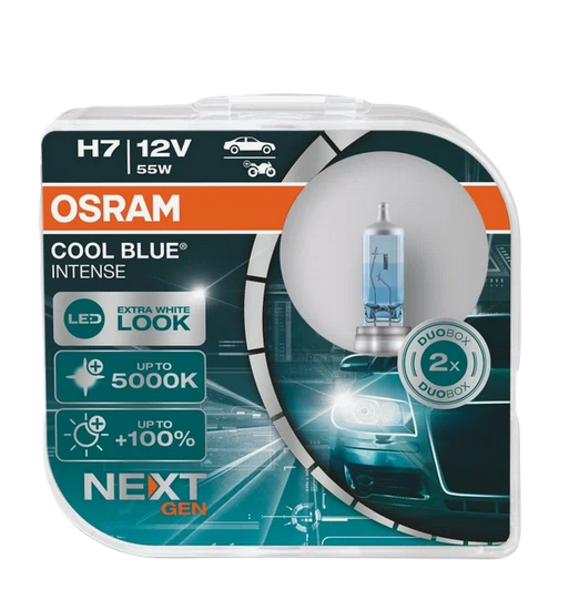 Автолампа 12V Н7 (55) РХ26d+100% COOL BLUE INTENSE (Next Gen) (Евробокс, 2шт) OSRAM (О-64210CBN2)