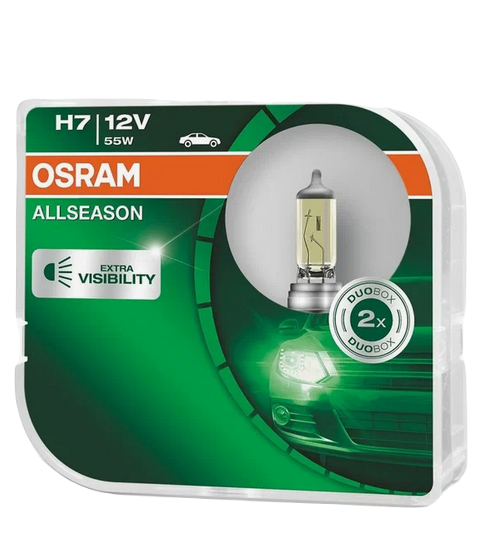 Автолампа 12V Н7 (55) РХ26d ALLSEASON (2шт) OSRAM (О-64210ALL2EURO)