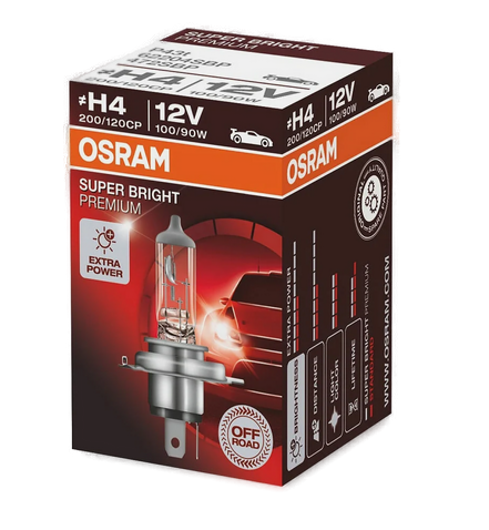 Автолампа 12V H4 (100/90) P43t-38 SUPER BRIGHT PREMIUM RALLY OSRAM (O-62204SBP)