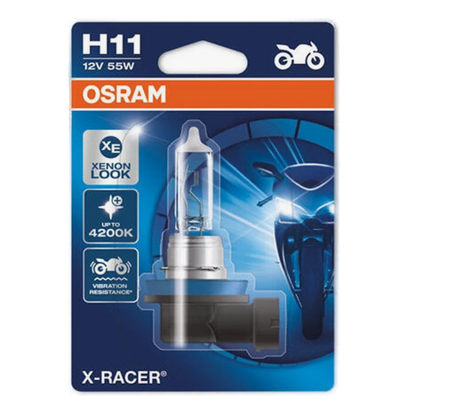 Автолампа 12V H11 (55) PGJ19-2 X-RACER XENON 4200К (блистер) OSRAM (O-64211XRбл)