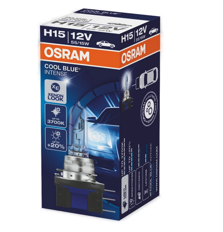 Автолампа 12V H15 (15/55) PGJ23t-1 COOL BLUE INTENSE 3700K OSRAM (O-64176CBI)