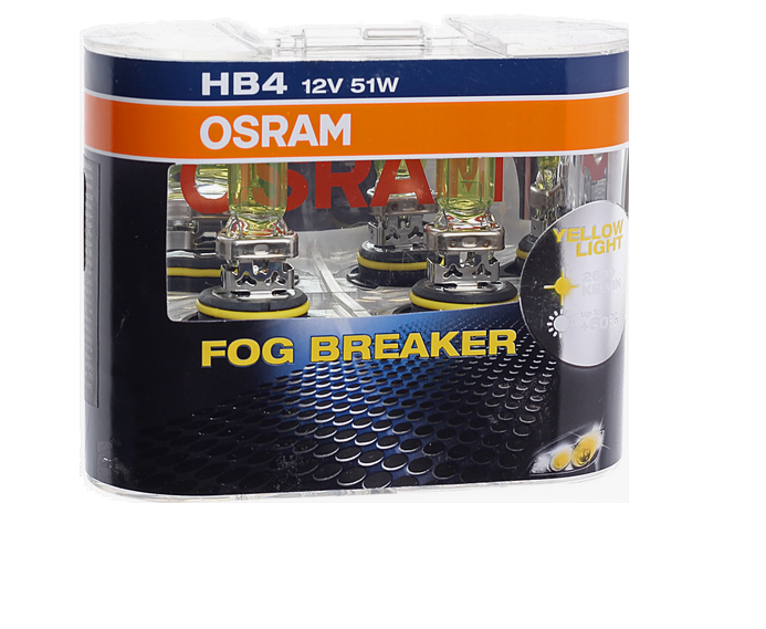 Автолампа 12V HB4 (51) P22D FOG BREAKER (евробокс,2шт) OSRAM (O-9006FBR2(EURO)