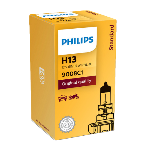 Автолампа 12V Н13 (60/55) P26.4t PHILIPS (P-9008)