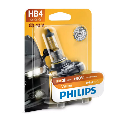 Автолампа 12V HB4/9006 (55) P22d+30% Premium блистер PHILIPS (P-9006PRбл)