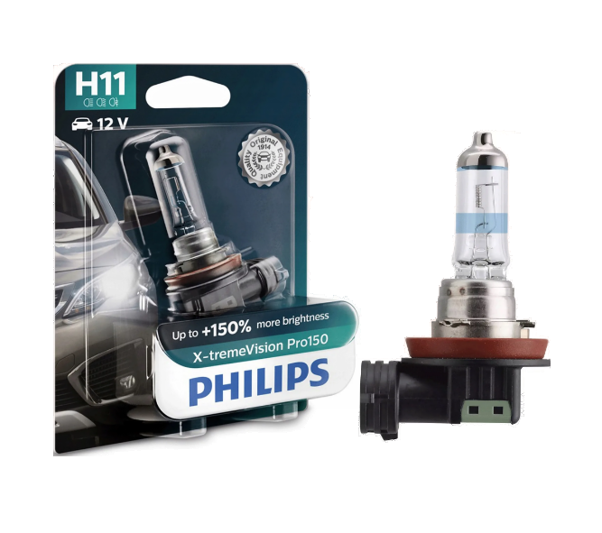 Автолампа 12V H11 (55) PGJ19-2 +150% X-treme Vision Pro150 (блистер) PHILIPS (P-12362XVPROбл)