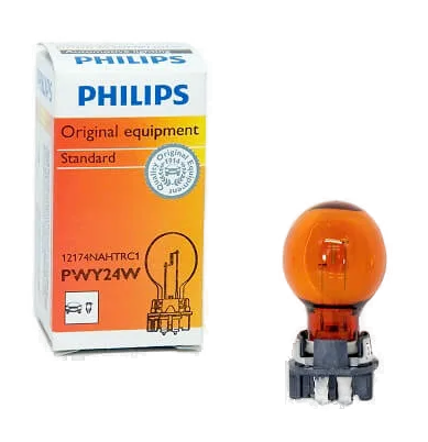 Автолампа 12V PWY24W (WP3.3*14.5/4) PHILIPS (P-12174NAHTR)