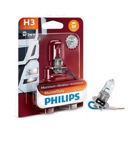 Автолампа 24V H3 (70) PK22s MASTER DUTY (блистер) PHILIPS (P-13336MDбл(замена P-13336HD)