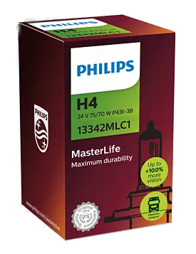 Автолампа 24V Н4 (75/70) Р43t-38 MASTER LIFE PHILIPS (Р-13342ML)