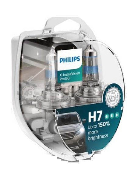 Автолампа 12V H7 (55) PX26d+150% X-TREME VISION PRO (2шт)  PHILIPS (P-12972XVPRO2)