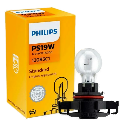 Автолампа 12V PS19W (PG20/1) HALOGEN PHILIPS (P-12085)