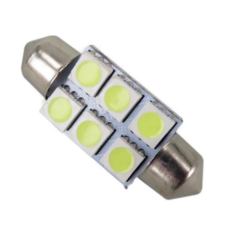 Автолампа 12V C5W SV8.5 41мм - SMD5050 6Led 1.44Вт Св/д Зеленый DLED