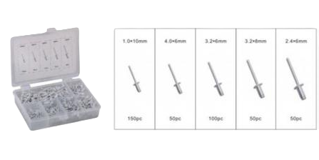 F-849 Forsage Заклепки алюминиевые, 400 предметов